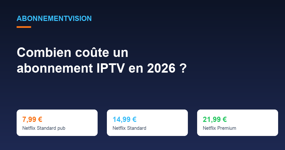 Prix IPTV 2026 : comparatif Netflix, Molotov, Canal+, Disney+
